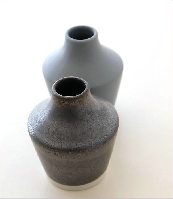 小さな陶器の花瓶 ぽっと 2カラー(1)