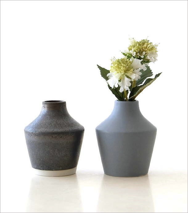 小さな陶器の花瓶 ぽっと 2カラー(2)
